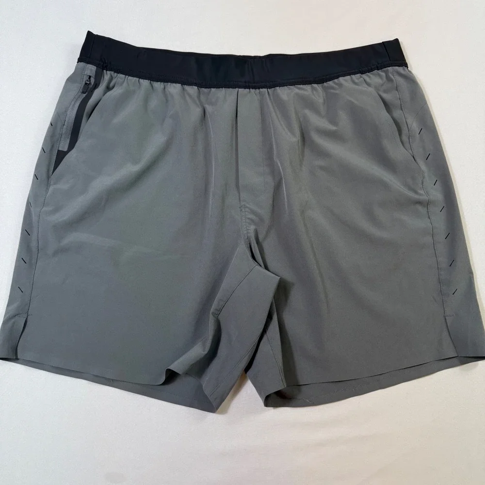 Ten Thousand Interval Short Mens XXL Gray 7 Inch Inseam Training Gym Running